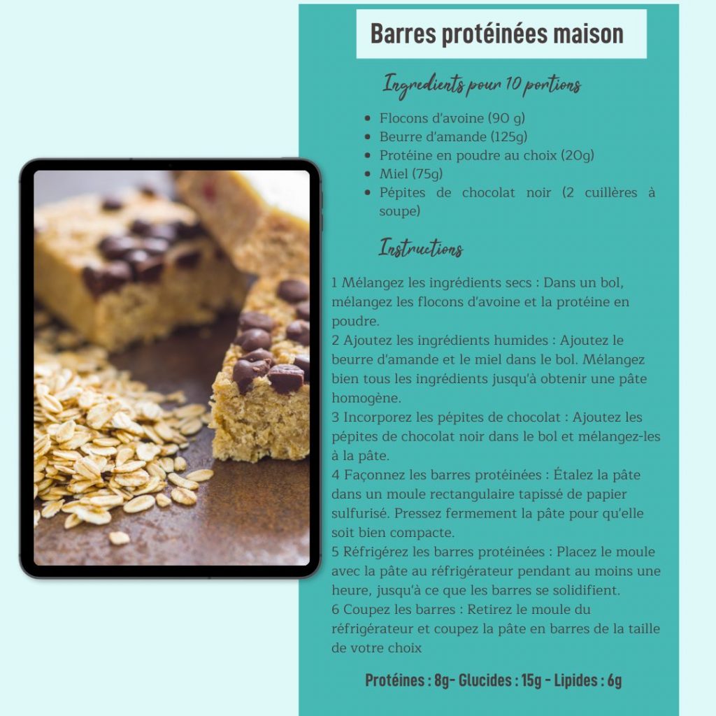 recettes saines barre protéinée